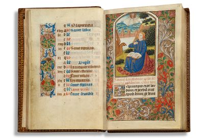 [HEURES]. [HEURES] Book of hours in Latin and French for the use of Rouen, a book...