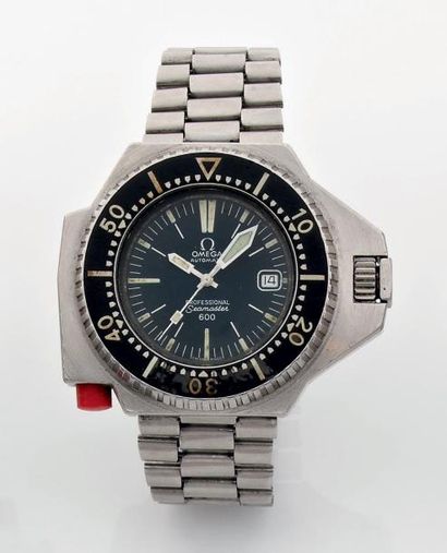 OMEGA SEAMASTER 600 PLOPROF vers 1970 Rare et grande montre bracelet de plongée en...