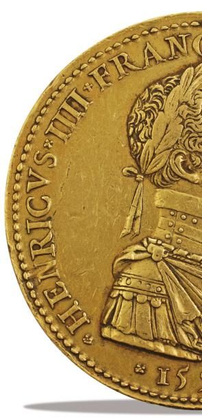 null Henri IV (1589-1610) Médaille en or frappée gravée par les DANFRIE (I et II)...