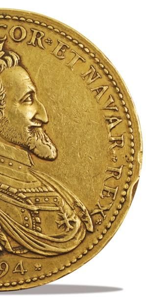 null Henri IV (1589-1610) Médaille en or frappée gravée par les DANFRIE (I et II)...