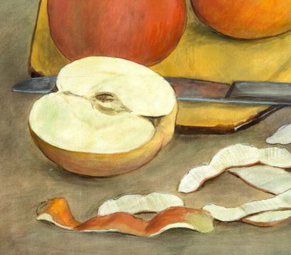 MAI trung THU (1906-1980) Pommes, 1959 Encre et couleurs sur soie, signée et datée...