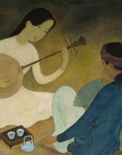 MAI TRUNG THỨ (1906-1980) Mélodie, 1950 Encre et couleurs sur soie, signée et datée...