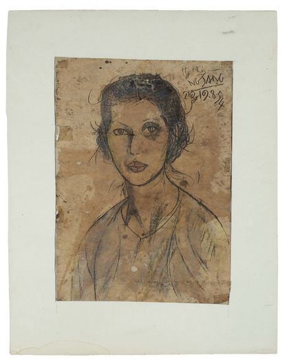 * NGUYỄN SÁNG (1923-1988) 一个女人的肖像》，1954年

在深线上的混合媒体，在板的右上角有签名和日期

32 x 22.6 cm 



相关工作...