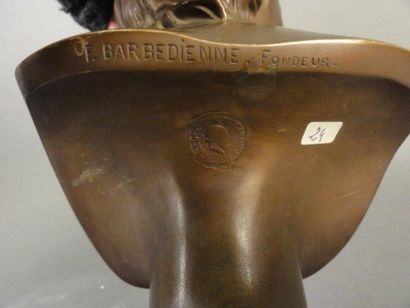 null Buste de Diane en bronze à patine brune. F Barbedienne fondeur. H: 30 cm