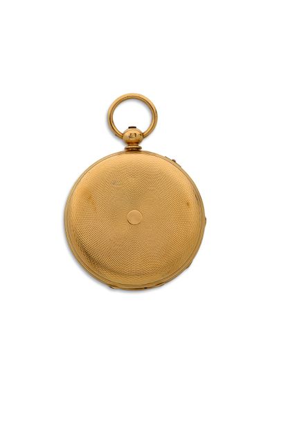JEANNOT & Fils, aux Brenets 
Gold soap watch with lightning seconds and independent



Hinged...