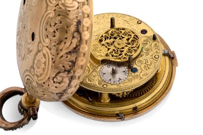 DE ST LEU, London Fin XVIIIe siècle No. 2760 Montre horloge en or avec double boîtier...