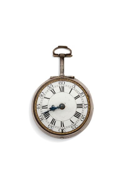 Willms BANKS, London 
Montre horloge en argent avec double boîtier de protection



Boîtier...