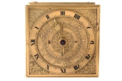 CONSTANCE, Allemagne du Sud Fin XVIIe siècle Horloge de table avec calendrier complet...
