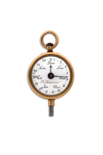 ETIENNE TAVERNIER 
« La clé Magique »



Clef de montre en or avec calendrier semi-automatique



Boîtier...