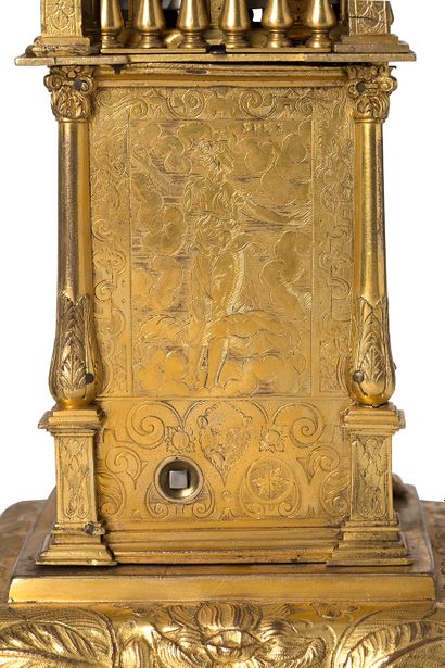 AUGSBURG, Allemagne du Sud Début XVIIe siècle Horloge de table dite « Türmchenuhr...