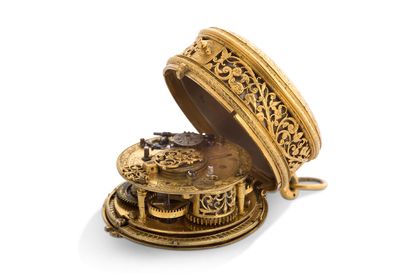 JOHN ROGERS 
Astronomical watch in gilt metal with alarm function



"Drum" shape...
