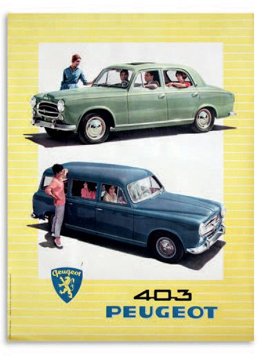 PEUGEOT 403 – 504 BANDAMA 
Lot de 3 affiches 



(Bon état général, quelques taches...