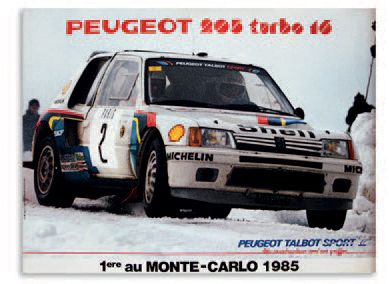 PEUGEOT 205 T16 
6 posters 



(Good overall condition)

Dim. 4 : 80 x 60 cm & 2...