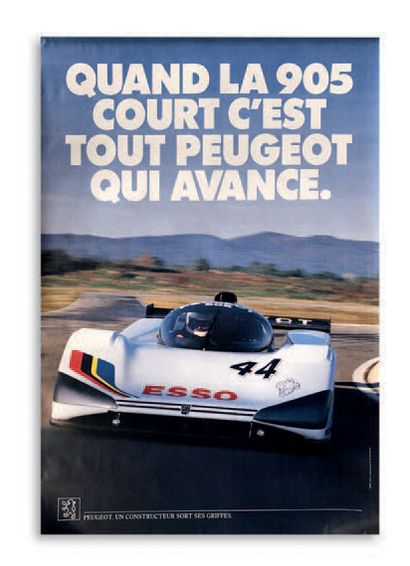 Peugeot 905 
Lot de 10 affiches 



(Bon état général)

Dim. 4 : 169 cm x 116 cm...