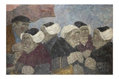 AKIRA TANAKA (1918 - 1982) 
Le marché breton

Huile sur toile, signée en bas à droite

130...