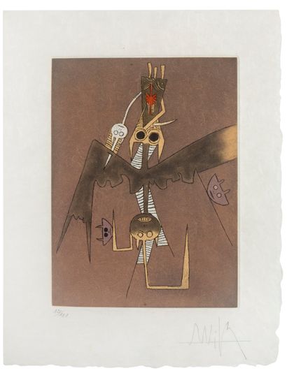 WIFREDO LAM (1902 - 1982) 
Sans titre

Lithographie sur papier Japon, numérotée 12/100...