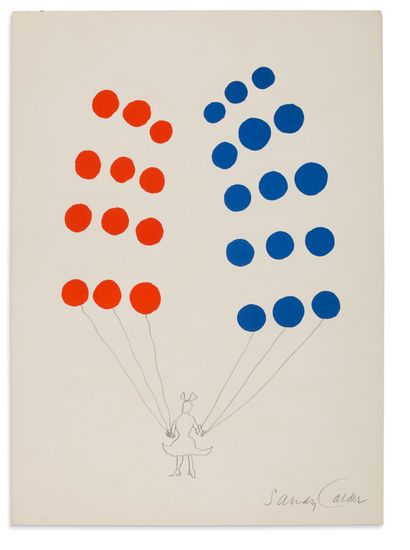 ALEXANDER CALDER (1898 - 1976) 
Petite fille aux ballons

Lithographie réhaussée...