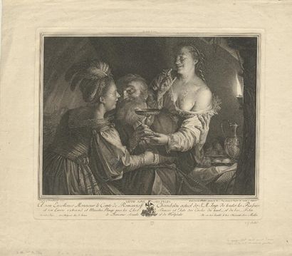 GERRIT VAN HONTHORST & ATELIER UTRECHT, 1592 - 1656 
Loth et ses filles 

Huile sur...