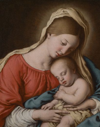 GIOVANNI BATTISTA SALVI, DIT SASSOFERRATO SASSOFERRATO, 1609 - 1685, ROME 
温柔的圣母

布面油画...