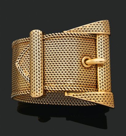 GEORGES LENFANT BELT BRACELET
18k (750) gold
French work - Hallmark
Georges Lenfant
L....