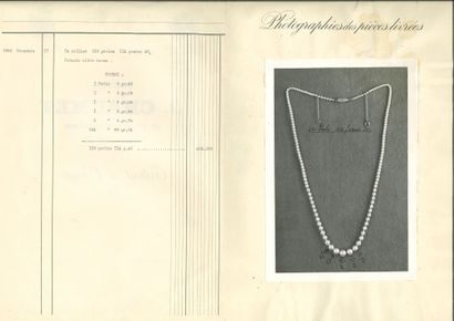 CHAUMET «PERLES FINES»
Collier composé d'une chute de 143 perles fines.
Fermoir diamants...