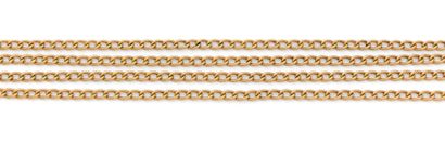 LONG WATCH CHAIN 18k (750) gold
French work...