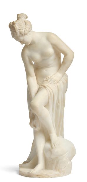D'APRÈS CHRISTOPHE GABRIEL ALLEGRAIN (1710-1795) Baigneuse ou Vénus au bain.
Sculpture...