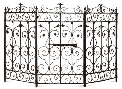 LARGE INTERIOR GRID in wrought iron with...