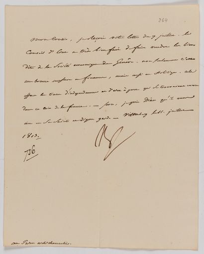 Napoléon Ier (1769-1821) 23 L.S. « Napol », « Nap » ou « NP », et une lettre non...