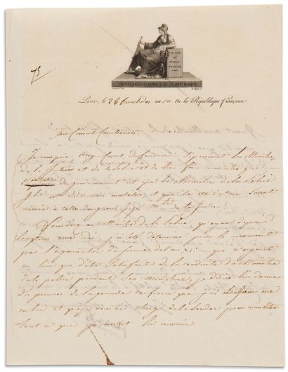 Napoléon Ier (1769-1821) 2 L.S. « Bonaparte », Paris 24 et 26 fructidor X [11 et...