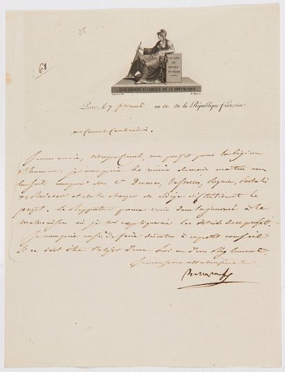 Napoléon Ier (1769-1821) 4 L.S. « Bonaparte », Paris 2-23 floréal X [22 avril-13...
