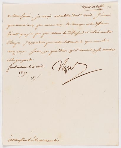 Napoléon Ier (1769-1821) 29 L.S. « Napol », « Nap » ou « NP », dont une avec addition...
