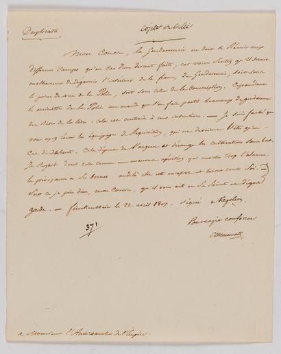 Napoléon Ier (1769-1821) 29 L.S. "Napol", "Nap" or "NP", of which one with autograph...