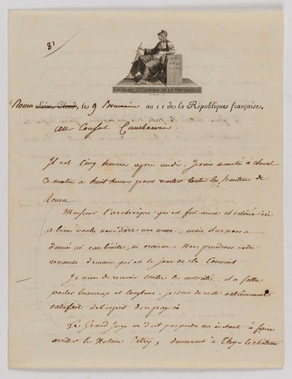 Napoléon Ier (1769-1821) 2 L.S. « Bonaparte », la 1re avec apostille autographe,...