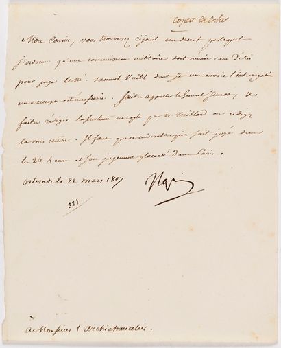 Napoléon Ier (1769-1821) 29 L.S. « Napol », « Napoleon » ou « Nap », une avec correction...