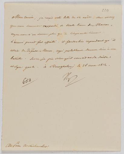 Napoléon Ier (1769-1821) 10 L.S. « Napole », « Napo », « Nap » ou « NP », 15 août-3...