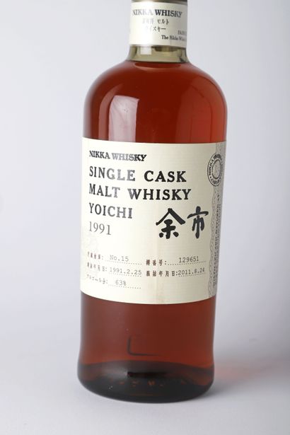 null 1 B SINGLE CASK MALT WHISKY YOICHI 70cl 63% (distillé le 25 février 1991; mise...