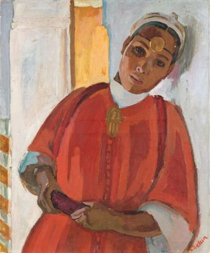 Georges André KLEIN (1901-1992) Jeune Orientale Huile sur toile, signée en bas à...