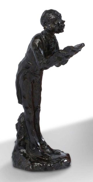 HONORÉ DAUMIER (1808-1879) Le lecteur ou Le souffleur [D.R. 9654]
Bronze with black...