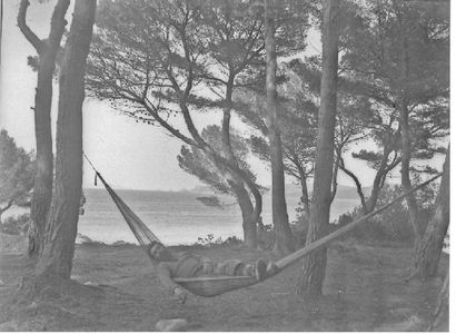 JEAN FRANCIS AUBURTIN (1866-1930) Porquerolles, pinède de la plage d'Argent
Gouache...