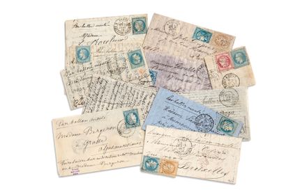 null 1870-71年的战争
一套26封由 "Ballons Montés "写的信，有的有邮戳，有的没有，包括四封小信。所有州。
一个 "Boule de...