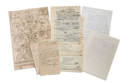 null BEAUX-ARTS 18 lettres (L.A.S.) et documents ; et 2 carnets de dessins.
Gustave...