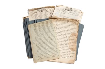 null BRITTANY
档案中约有200份文件，16-19世纪；羊皮纸和纸张（大部分带有莫尔比昂档案馆的存放印章）。
有关Saint-Allouestre的Bernac和Morbihan的Moréac封地的重要文件。
财产所有权:...
