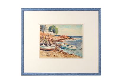 GAUDET Étienne (1891 - 1963) Landscapes
Suite of six watercolors on paper, signed,...