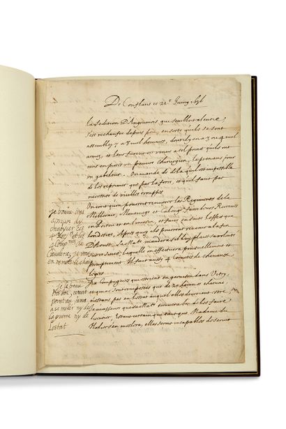 LOUIS XIII (1601 - 1643) Autograph notes in margin and at the bottom of a letter...