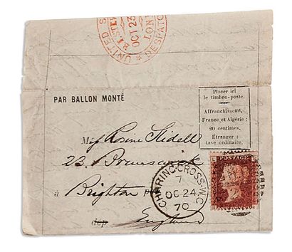 null WAR OF 1870. PHILATELIA Set of 15 letters transported by diplomatic bags, October...