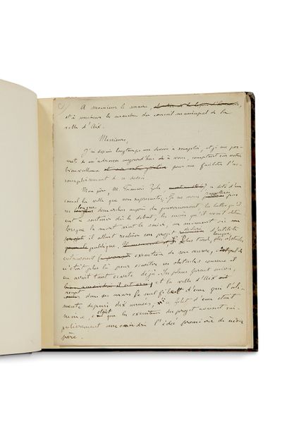 ZOLA Émile (1840-1902) COLLECTION of letters, pieces and autograph notes, several...