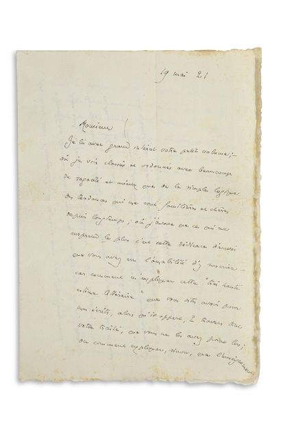 [MALLARMÉ Stéphane (1842 - 1898)] 18 programmes manuscrits du Théâtre de Valvins,...