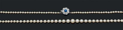 COLLIER DE «PERLES FINES»
Chute de 116 perles,...