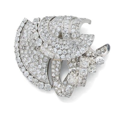 null CLIP «DIAMANTS»
Diamants ronds taille ancienne et baguettes
Or 18k (750), platine...